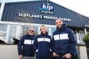 Kip Marina Regatta in Inverkip sponsored by iconic British clothing brand Henri Lloyd. Pictured, from left, Kip Marina managing director, Gavin McDonagh, Sylvia Forsyth, from the Kip Chandlery, and Ross Partridge, performance sales manager for Henri Lloyd