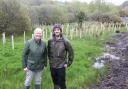 Councillor Michael McCormick with senior forester Ned Rundell