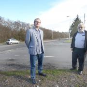 Inverkip A78 junction Ciano Rebecchi and Paul Cassidy.