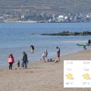 Inverclyde is set for sunny weather this weekend as temperatures are expected to reach the same as in Barcelona