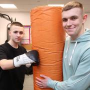 Rhys McCole, right, has been running mentoring sessions for school pupils