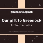Flash sale: Subscribe to the Greenock Telegraph for £3 for 3 months