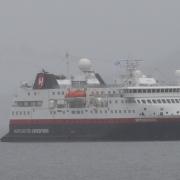 Spitsbergen arrives on her first visit Greenock of the season