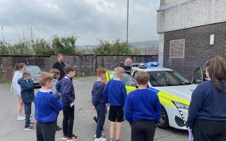 2nd Gourock Boys Brigade visited the local police station for a tour