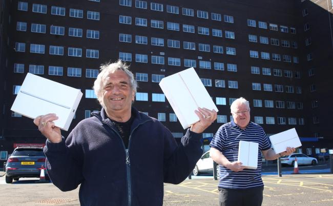 Masonic Lodge donates iPads to Inverclyde Royal Hospital.