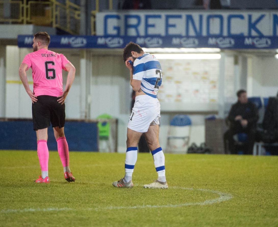 Rabin Omar was sent off against Inverness.