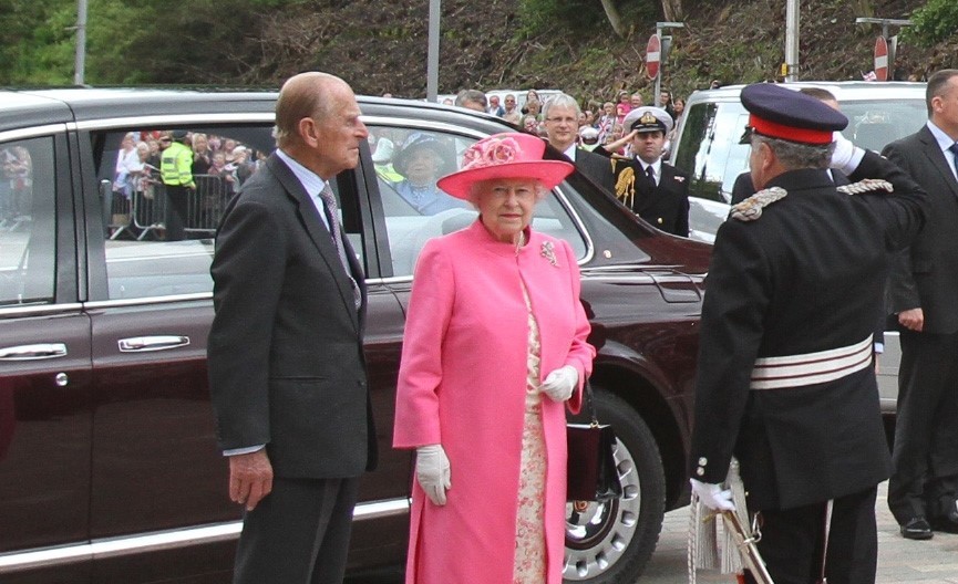 GUY Clarke, Lord-Lieutenant of Renfrewshire, greeted the Queen and Prince Philip as they stepped from the car to officially open the newly-built Inverclyde Council reception area within the municipal buildings. 
