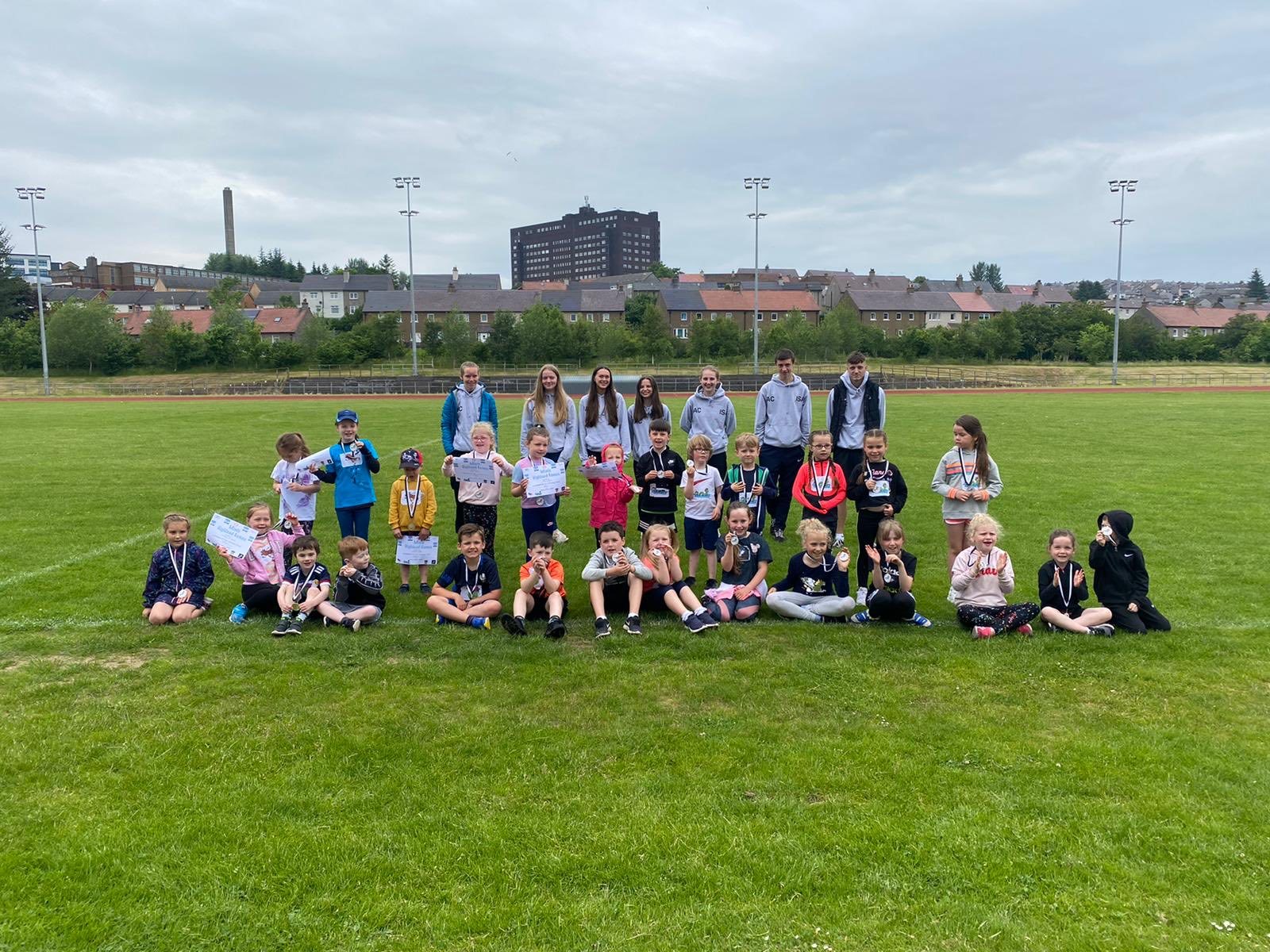 Mini Highland Games for Inverclyde Athletic Club kids