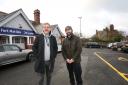 Ronnie Cowan MP and Gourock resident Thomas Gavin at Fort Matilda railway station in Greenock