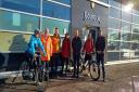 Dagmar Lages, cycling coordinator from The Bothy; Brian Maley, project manager for Network Rail; Rhodri Thomas, senior network development manager at Sustrans; Healthy Lifestyles champion Cllr Sandra Reynolds; Convener of Environment and Regeneration,