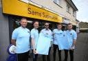Sams Superstore sponsors Port Glasgow FC.