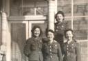 Friends: from left Ella Gourlay, with Winfred Smart, middle and Cybil Hardie, right, pictured with another servicewoman Helen Sleath, back.