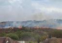 Massive fire on moors between Greenock and Gourock