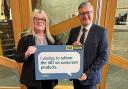 Stuart McMillan MSP in Holyrood with SNP colleague Amy Callaghan MP