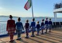 A group of eight Highland dancers performed on board Ocean Endeavour