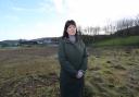 Councillor Lynne Quinn at former St Ninian's Primary site