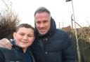 Jamie Carragher at Cappielow.