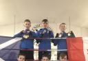 Greenock Boxing Club medal winners. Back row, from left, Luc McCavanagh, Maison Docherty, Andrew McClure, with, front row from left, Marcus Latham, Lewis Boyle and Liam Kelly..