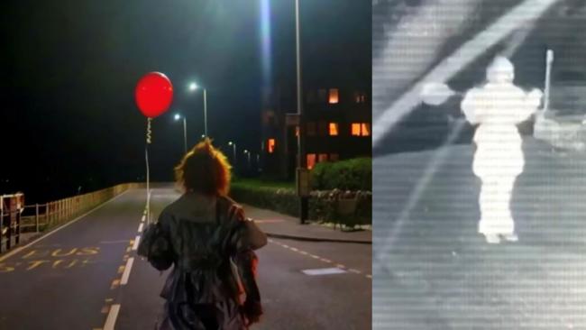 Scary Pennywise clown terrifying residents in Ayrshire village
