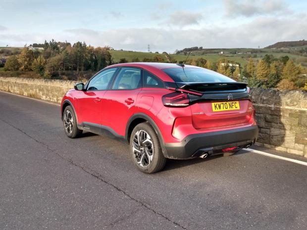 Greenock Telegraph: The Citroen C4 Sense Plus pictured on a sunny day during a test drive near the border between South Yorkshire and Derbyshire