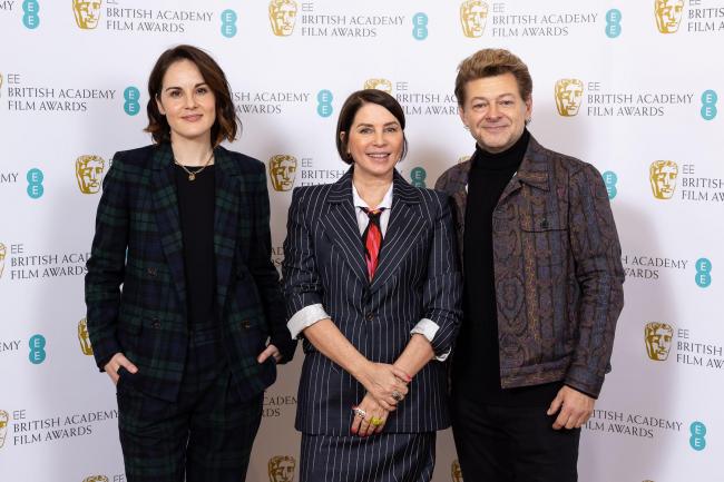 Michelle Dockery, left to right, Sadie Frost and Andy Serkis who were joining a jury of industry experts to select the five nominees