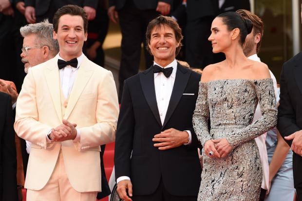 Miles Teller, Tom Cruise and Jennifer Connelly attend the Top Gun: Maverick premiere