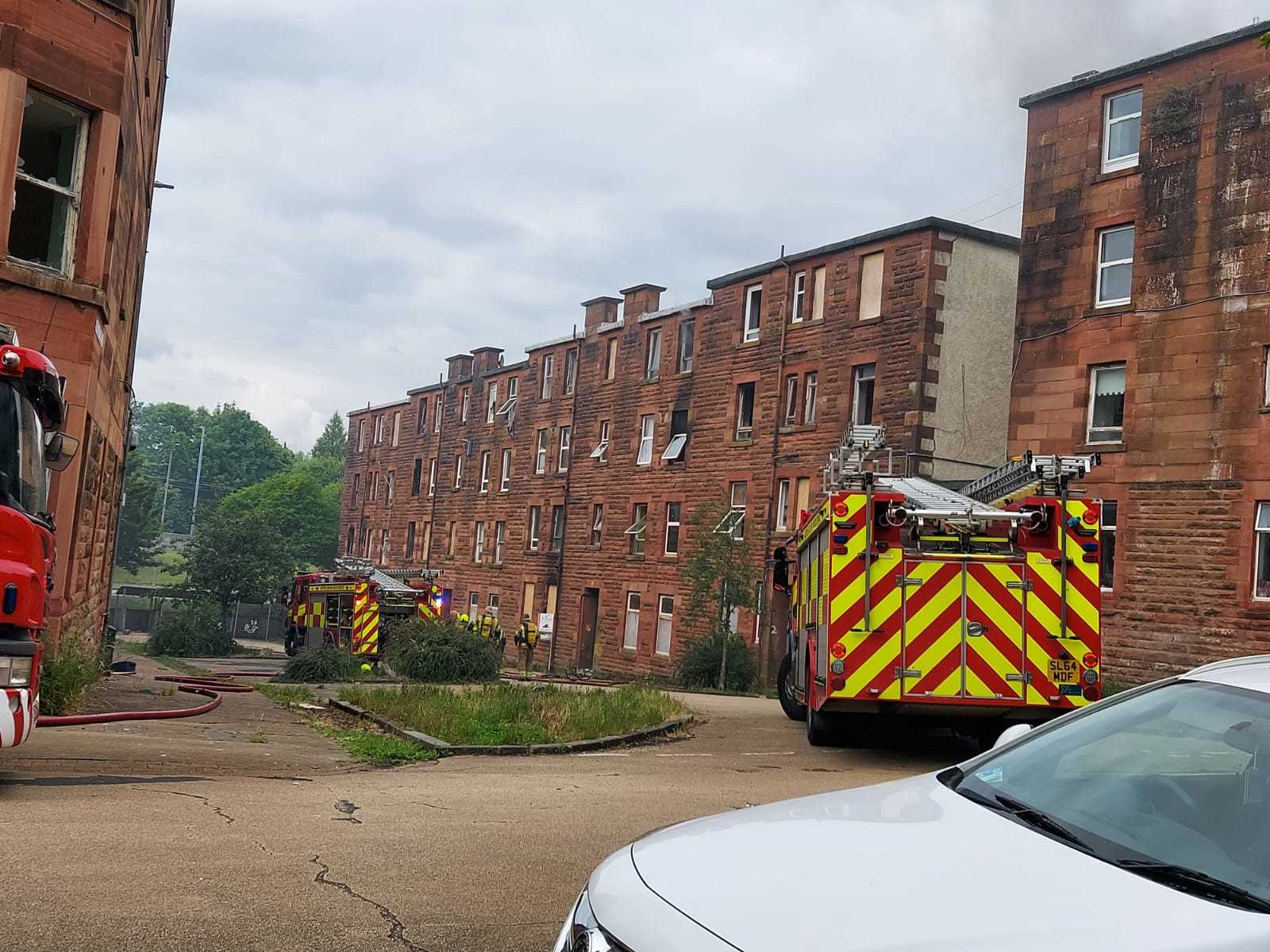 Safety fears as fire rips through Clune Park flats