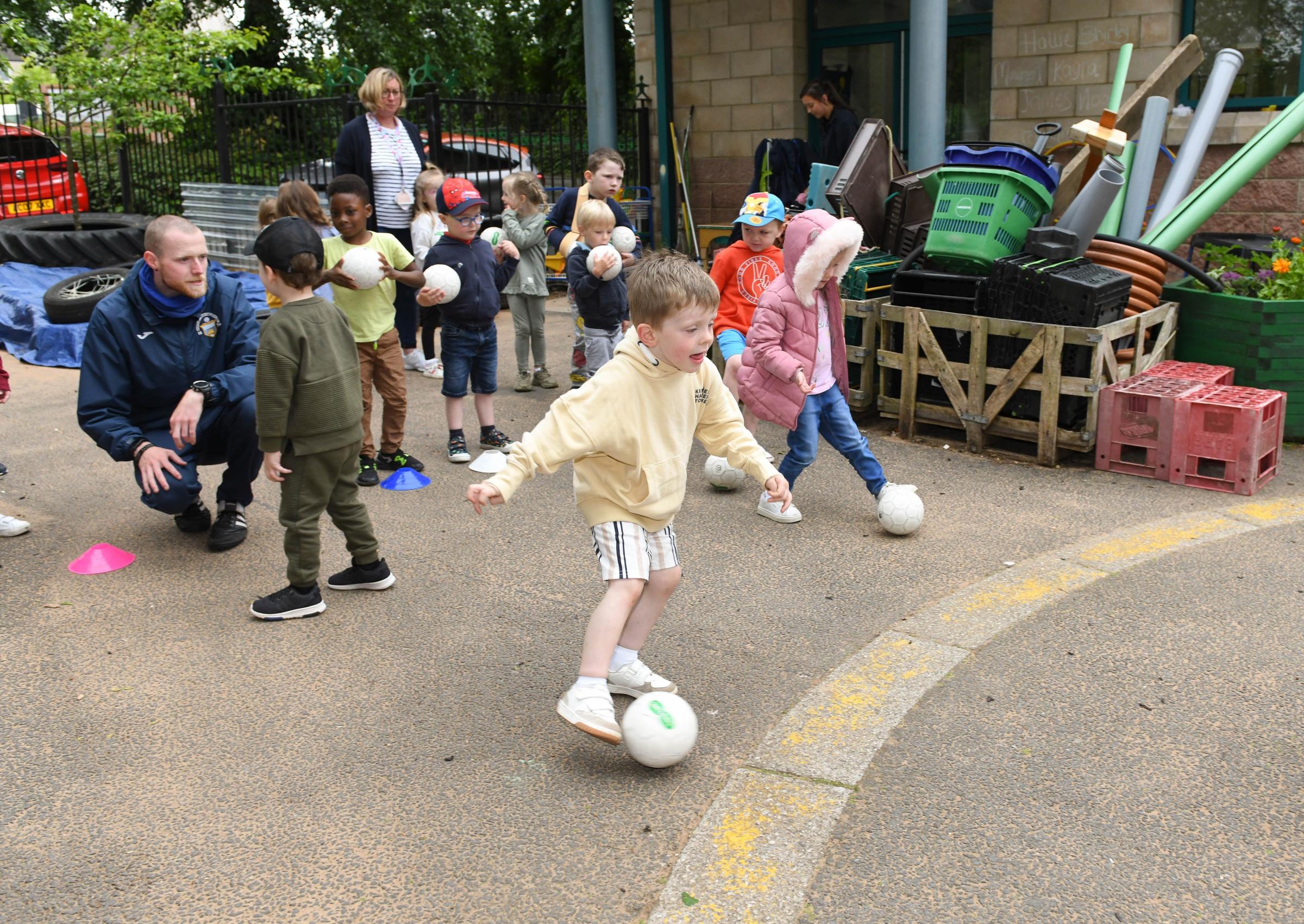Nursery tots enjoy mini Morton football session