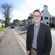 Inverclyde election candidate Martin McCluskey on Shore Street, Gourock.