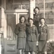 Friends: from left Ella Gourlay, with Winfred Smart, middle and Cybil Hardie, right, pictured with another servicewoman Helen Sleath, back.