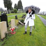 Marilyn Cameron war graves in Port Glasgow Cemetery.
