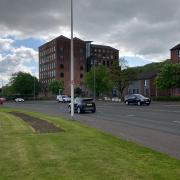 A8 near Port Glasgow Fire Station