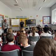 Police give talk at Ardgowan Primary School in Greenock