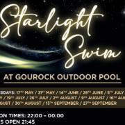 Gourock Outdoor Pool starlit swim notice