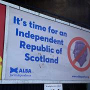Alba Party billboard in Greenock is smeared with 'excrement'