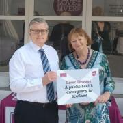 Liver cancer roadshow visited by Stuart McMillan MSP