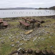 Mess on shore at Kelburn in Port Glasgow
