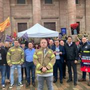 Demonstration against fire station cuts