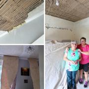 Catherine and Maria Reay expressed their frustration after being told by insurers that they wouldn't pay out to cover the damage from the collapsed ceiling