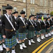 Members of the 2nd Gourock at the birthday parade