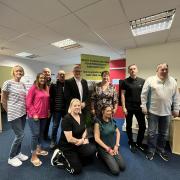 Elena Whitham visited staff and service users at Moving On Inverclyde last week