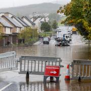 Kilmacolm Road flooding October 2023