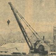Victoria Harbour steam crane in 1963