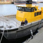 Ross and Nina Holmes from Clyde Charters on board the new 'sugar boat trip' vessel