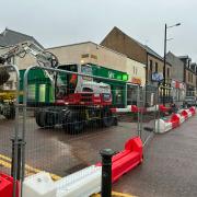 West Blackhall Street work underway in Greenock.