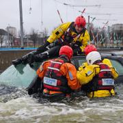 Greenock's flood rescue technicians took part in the training