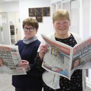 Myra Potter and Margaret Hanley of Inverclyde's Talking Newspaper