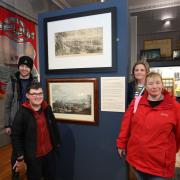 Jordan Byrne, Adam Parker, and Pauline Fulton with heritage project manager Susan Rose