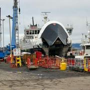 MV Caledonian Isles pictured at Greenock in January