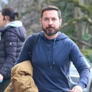 Martin Compston spotted filming in Glasgow